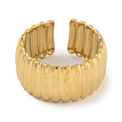304 Stainless Steel Open Cuff Ring for Women&nbsp;X-RJEW-U014-05G