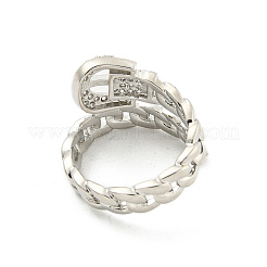 Brass Micro Pave Cubic Zirconia Cuff Rings&nbsp;RJEW-I103-053P