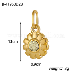 304 Stainless Steel Rhinestone Charms&nbsp;STAS-OY003-87G