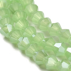 Imitation Jade Electroplate Glass Beads Strands&nbsp;EGLA-F029-J4mm-A01