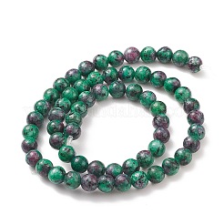 Round Dyed Natural Gemstone Bead Strands&nbsp;G-R345-8mm-15
