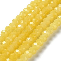 Baking Paint Imitation Jade Glass Bead Strands&nbsp;DGLA-A034-J4MM-A
