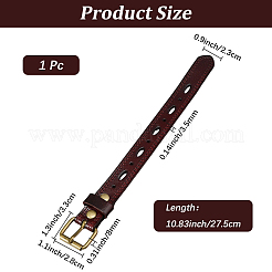 Alloy Cowhide Cord Bracelets for Women Men&nbsp;BJEW-WH20007-15A