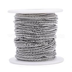 Tarnish Resistant 304 Stainless Steel Diamond Cut Chunky Curb Chains&nbsp;CHS-F013-02P