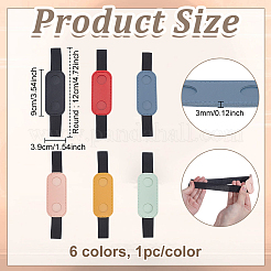 6Pcs 6 Colors PU Leather Single Pen Case&nbsp;AJEW-PH0006-85