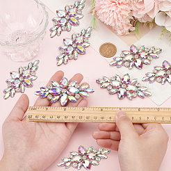8Pcs Glass Cabochons(Hot Melt Adhesive On The Back)&nbsp;GGLA-FG0001-07A