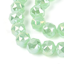 AB Color Plated Imitation Jade Glass Round Beads Strands&nbsp;EGLA-T029-8mm-12J-02