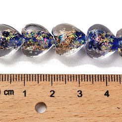 Handmade Dichroic Foil Glass Beads Strands&nbsp;DICH-U001-03J