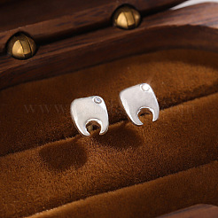 Brass & Rhinestone Stud Earrings&nbsp;WGEF0FC-01