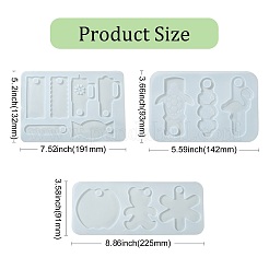 3Pcs 3 Styles Sippy Cup Fixed Cup Tag Bag Zipper Pendant Silicone Molds&nbsp;SIL-CJ0002-97