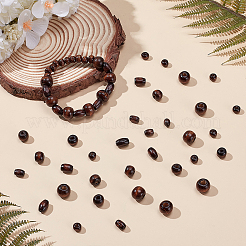 600Pcs 6 Styles Dyed Natural Wood Beads&nbsp;WOOD-WR0001-19