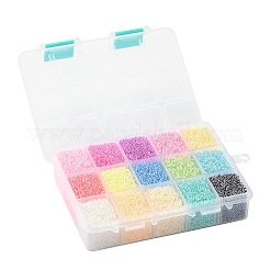 FGB 375G 15 Colors 12/0 Grade A Round Glass Seed Beads&nbsp;SEED-JP0011-07-2mm