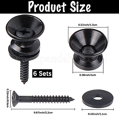 Alloy Guitar Strap Button Tail Nails for Acoustic and Folk Instruments&nbsp;FIND-WH20009-67EB