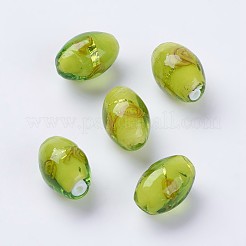 Handmade Silver Foil Lampwork Beads&nbsp;LAMP-J089-I