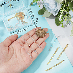 20Pcs 2 Colors Brass Curb Chain Extender&nbsp;FIND-BBC0005-36