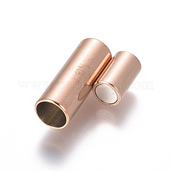 304 Stainless Steel Magnetic Clasps with Glue-in Ends&nbsp;STAS-G203-06RG