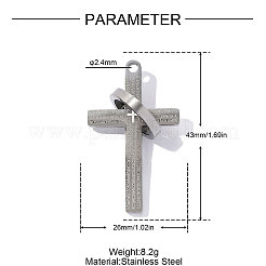 304 Stainless Steel Pendants&nbsp;STAS-OY017-65G