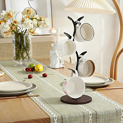 2Pcs Bamboo & Iron Mug Holder&nbsp;AJEW-WA0003-71