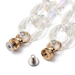 Transparent Acrylic Curb Chain for DIY Keychains&nbsp;HJEW-JM00400-02