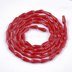 Opaque Solid Color Glass Beads Strands&nbsp;X-GLAA-T009-001A
