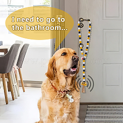 Wooden Bead & Iron Pet Training Bell&nbsp;HJEW-OC00335