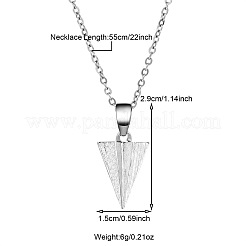 304 Stainless Steel Paper Plane Pendant Necklaces for Unisex&nbsp;WG635F8-01