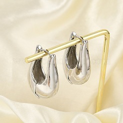 Brass Hoop Earrings for Women&nbsp;LS-EJEW-U041-05P