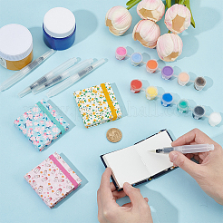 4Pcs 4 Colors Square Watercolor Sketchbook&nbsp;DIY-OC0015-01