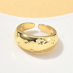 Brass Cuff Rings&nbsp;RJEW-V009-07G