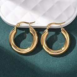 304 Stainless Steel Hoop Earrings&nbsp;X-EJEW-G458-02G