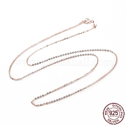 925 Sterling Silver Cable Chains Necklace for Women&nbsp;STER-I021-08B-RG