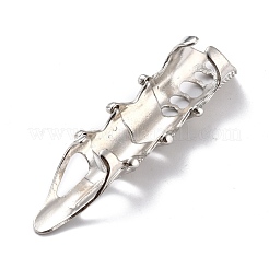 Plague Doctor Shape Alloy Full Finger Double Ring&nbsp;RJEW-G115-07AS