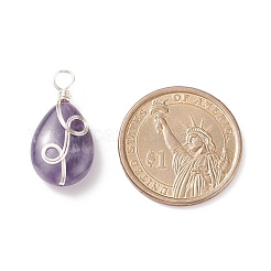 Natural Amethyst Pendants&nbsp;PALLOY-JF01750-03