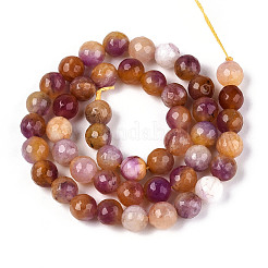 Dyed Natural White Jade Beads Strands&nbsp;G-T139-8mm-60-16