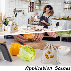2Pcs Linen Bread Print Pouches&nbsp;AJEW-CP0003-81A