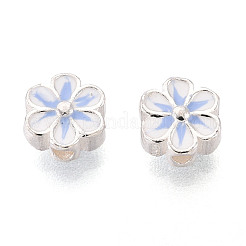 925 Sterling Silver Enamel Beads&nbsp;STER-T008-35B