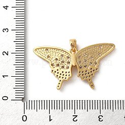 Brass Micro Pave Cubic Zirconia Pendants&nbsp;KK-P320-03B-G