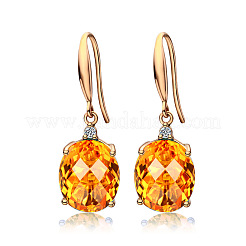 Oval Brass Dangle Earrings&nbsp;WG6A185-02