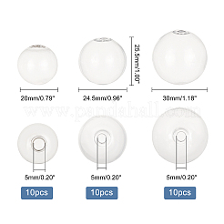 30Pcs 3 Style Round Mechanized Blown Glass Globe Ball Bottles&nbsp;BLOW-PH0001-15