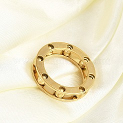 Ion Plating(IP) 304 Stainless Steel Finger Ring for Women&nbsp;RJEW-A052-03A-G01