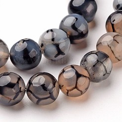 Natural Dragon Veins Agate Beads Strands&nbsp;X-G-D845-03-8mm
