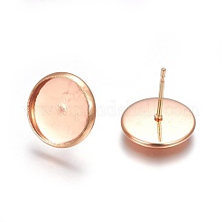 304 Stainless Steel Stud Earrings Findings&nbsp;X-STAS-P227-38RG-B