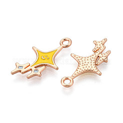 Alloy and Enamel Pendants&nbsp;ENAM-T021-40G-A