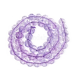 Transparent Crackle Glass Beads Strands&nbsp;GLAA-Q108-03A-06
