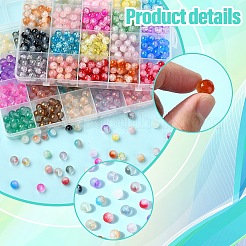 2 Sets 2 Styles DIY Alloy Enamel Pendants & Glass Beads Stretch Bracelets Making Kits&nbsp;DIY-YW0011-85