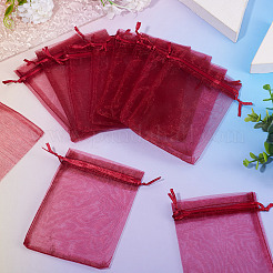 50Pcs Organza Bags Jewellery Storage Pouches Wedding Favour Party Mesh Drawstring Gift&nbsp;OP-TA0001-16D