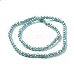 Electroplate Opaque Solid Color Glass Beads Strands&nbsp;GLAA-E036-10A