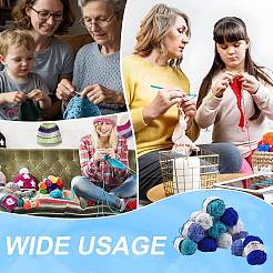 12 Skeins 4 Colors 4-Ply 59.7%Polyester & 40.3%Acrylic Fiber Yarn for Tufting Gun Rugs&nbsp;OCOR-FS0001-07D