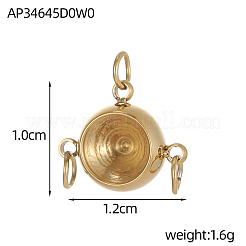 202 Stainless Steel Pendant Rhinestone Settings&nbsp;STAS-OY006-54G