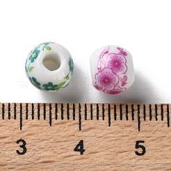 Floral Printed Porcelain Beads&nbsp;PORC-G012-01